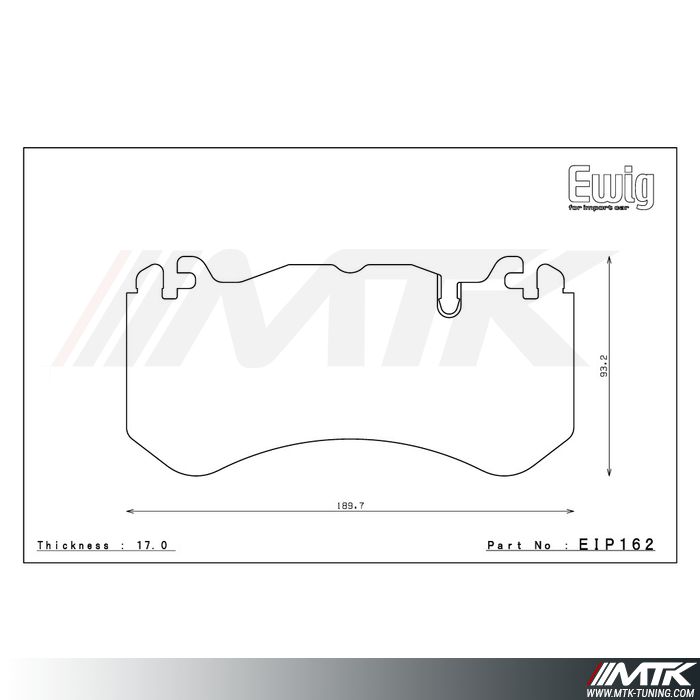 Plaquettes Endless ME20 EIP162 pour AUDI RS7